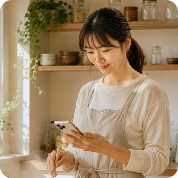 LINEで処方せんを受付する様子