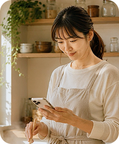LINEで処方せんを受付する様子